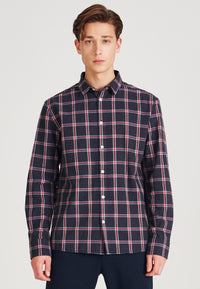 Givn Berlin Karo-Hemd KENT aus Bio-Baumwolle Buttoned Shirt Blue / Red (Checks)