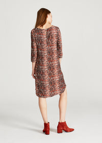 Givn Berlin Kleid FREYA aus LENZING™ ECOVERO™ Dress Black / Orange (Hearts)