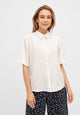 Givn Berlin Kurzarmbluse STINE aus TENCEL™ REFIBRA™ Lyocell Blouse White (Refibra)