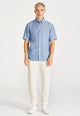 Givn Berlin Kurzarmhemd DYLAN aus Leinen Buttoned Shirt Blue (Structure, Linen)