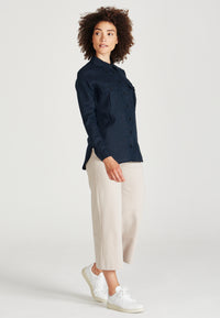 Givn Berlin Leinenhemd NORA aus Leinen Blouse Midnight Blue (Linen)