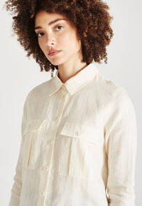 Givn Berlin Leinenhemd NORA aus Leinen Blouse Off White (Linen)