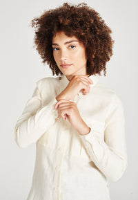 Givn Berlin Leinenhemd NORA aus Leinen Blouse Off White (Linen)