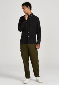 Givn Berlin Leinenhemd YVES aus Leinen  Buttoned Shirt Black (Linen)