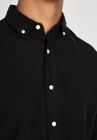 Givn Berlin Leinenhemd YVES aus Leinen  Buttoned Shirt Black (Linen)