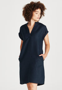 Givn Berlin Leinenkleid BIANCA aus Leinen Dress Midnight Blue (Linen)