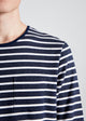 Givn Berlin Longsleeve CHARLES aus Bio-Baumwolle Longsleeve Blue / White (Stripes)