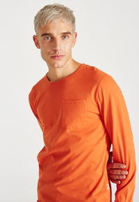Givn Berlin Longsleeve REUBEN aus Bio-Baumwolle Longsleeve Koi Orange