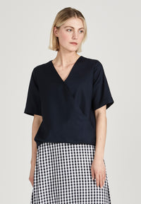 Givn Berlin Blusenshirt MISHA aus TENCEL™ Lyocell Blouse Midnight Blue (Tencel)