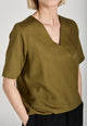 Givn Berlin Blusenshirt MISHA aus TENCEL™ Lyocell Blouse Olive Oil (Tencel)