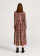 Givn Berlin Maxikleid MARINA aus LENZING™ ECOVERO™ Dress Black / Orange (Hearts)