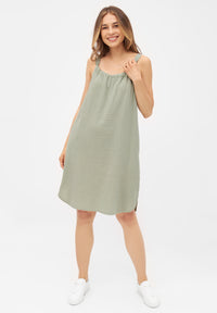 Givn Berlin Musselinkleid ELIF aus Bio-Baumwolle Dress Sage