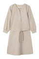 Givn Berlin Blusenkleid ODETTE aus Bio-Baumwolle Dress Beige