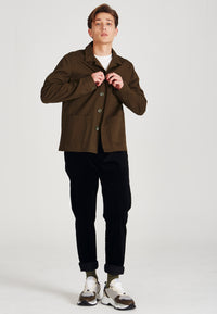 Givn Berlin Overshirt BEN aus Bio-Baumwolle Jacket Olive