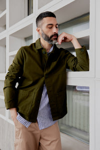 Givn Berlin Overshirt BEN aus Bio-Baumwolle Jacket Olive