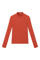 Givn Berlin Rollkragen-Longsleeve GINA aus Bio-Baumwolle Longsleeve Rusty Orange