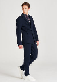 Givn Berlin Sakko BENT aus Bio-Baumwolle Jacket Midnight Blue (Structure)