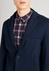 Givn Berlin Sakko BENT aus Bio-Baumwolle Jacket Midnight Blue (Structure)