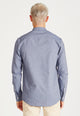 Givn Berlin Stehkragen-Hemd WES aus Bio-Baumwolle Buttoned Shirt Blue (Dots)