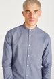 Givn Berlin Stehkragen-Hemd WES aus Bio-Baumwolle Buttoned Shirt Blue (Dots)
