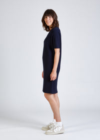 Strickkleid VALERIE aus Bio-Baumwolle - Blue
