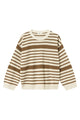 Givn Berlin Strickpullover BECKY aus Bio-Baumwolle Sweater Undyed / Caramel Brown (Stripes)