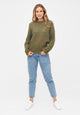 Givn Berlin Strickpullover BRIANA aus Bio-Baumwolle Sweater Olive Oil
