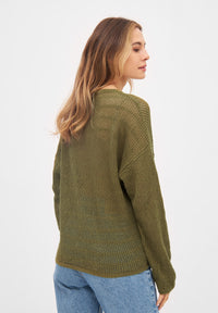 Givn Berlin Strickpullover BRIANA aus Bio-Baumwolle Sweater Olive Oil