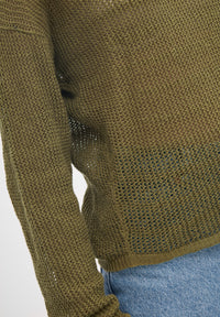 Givn Berlin Strickpullover BRIANA aus Bio-Baumwolle Sweater Olive Oil