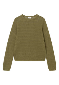 Givn Berlin Strickpullover BRIANA aus Bio-Baumwolle Sweater Olive Oil