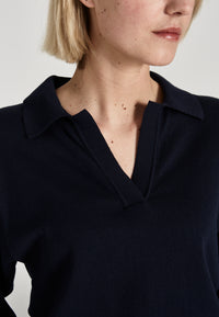Givn Berlin Strickpullover CAMILLA aus Bio-Baumwolle Sweater Midnight Blue