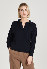 Givn Berlin Strickpullover CAMILLA aus Bio-Baumwolle Sweater Midnight Blue