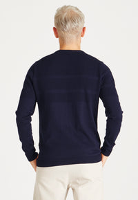 Givn Berlin Strickpullover LEANDER aus Bio-Baumwolle Sweater Blue