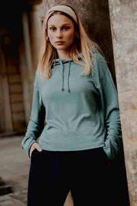 Givn Berlin Sweater CARINA aus TENCEL™ Modal  Sweater Petrol