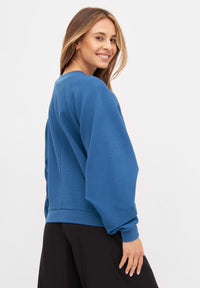 Givn Berlin Sweater ISABEL aus Bio-Baumwolle Sweater Ocean Blue (Rib)