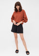 Givn Berlin Sweater ISABEL aus Bio-Baumwolle Sweater Terracotta (Rib)