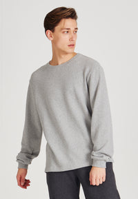 Givn Berlin Sweater TABOR aus recycelter Baumwolle Sweater Light Grey