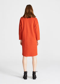 Givn Berlin Sweatkleid HELEN aus Bio-Baumwolle Dress Red Clay (Structure)