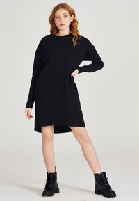 Givn Berlin Sweatkleid JOSY aus Bio-Baumwolle Dress Black (Structure)