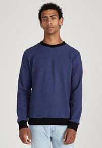 Givn Berlin Sweatshirt CANTON aus Bio-Baumwolle Sweater Navy Blue (Waffle)