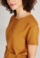 Givn Berlin T-Shirt-Kleid LAUREN aus TENCEL™ Lyocell Dress Rubber Brown (Tencel)