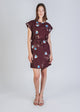 Givn Berlin T-Shirt-Kleid NARA aus Bio-Baumwolle Dress Burgundy (Flowers)