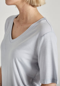 Givn Berlin T-Shirt JANE aus TENCEL™ Lyocell T-Shirt Misty Blue (Tencel)