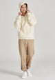 Teddyfell-Hoodie KENNETH aus Bio-Baumwolle - Off White