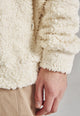 Teddyfell-Hoodie KENNETH aus Bio-Baumwolle - Off White
