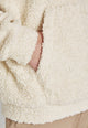 Teddyfell-Hoodie KENNETH aus Bio-Baumwolle - Off White