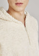 Teddyfell-Hoodie KENNETH aus Bio-Baumwolle - Off White