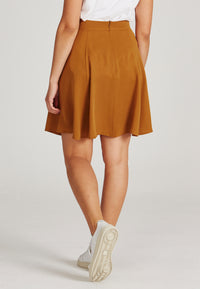 Givn Berlin Tellerrock ABBY aus TENCEL™ Lyocell Skirt Rubber Brown (Tencel)