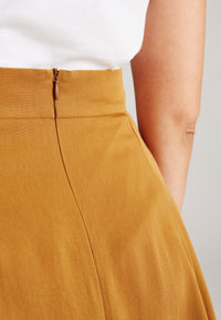 Givn Berlin Tellerrock ABBY aus TENCEL™ Lyocell Skirt Rubber Brown (Tencel)
