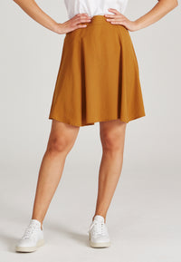 Givn Berlin Tellerrock ABBY aus TENCEL™ Lyocell Skirt Rubber Brown (Tencel)